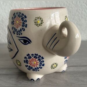 Floral Elephant Mug - Hand Painted 3D Ceramic